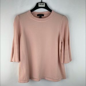 Ann Taylor Flare Pleated Sleeve Top